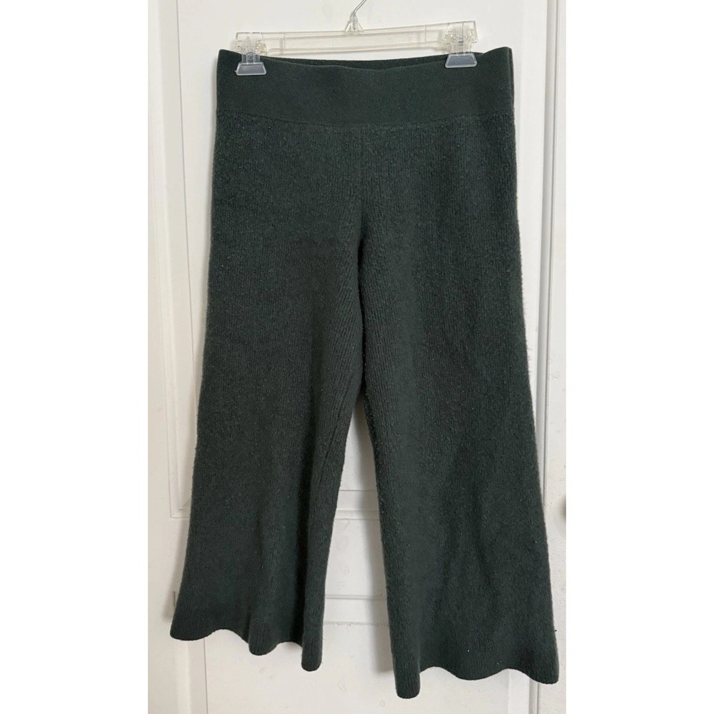 Wesley Cashmere Pants Womens Medium Green Pull On Lounge‎ *Flaw*